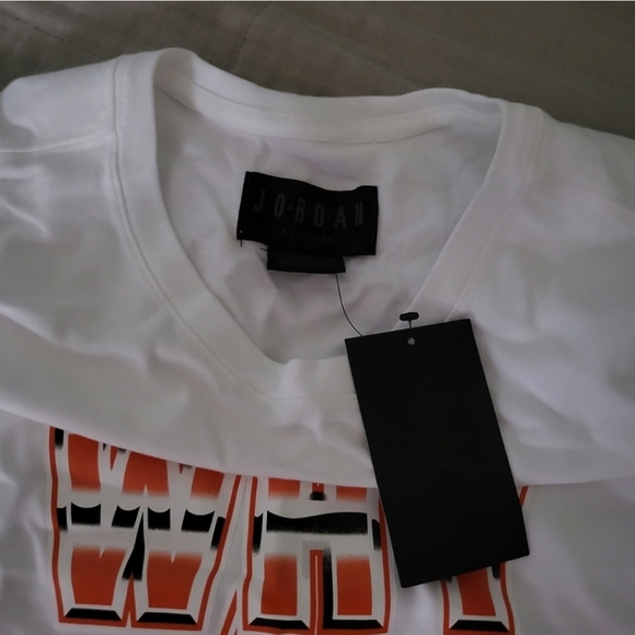Jordan Russel Westbrook Why Not T-Shirt AV4785-100 White Orange Men NWT 112024 - Picture 5 of 7